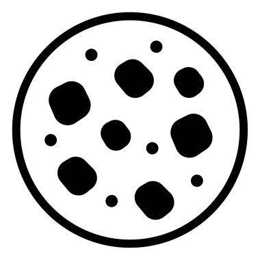 Kurabiye web simgesi, beyaz arkaplanda izole edilmiş basit bir illüstrasyon