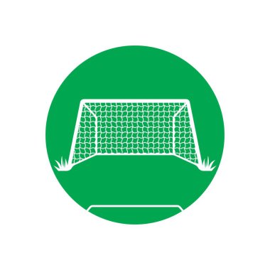 Futbol gol post ikon vektör illüstrasyon tasarımı