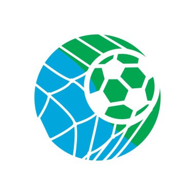 Futbol gol post ikon vektör illüstrasyon tasarımı