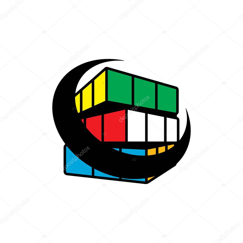 Rubik's cube puzzle vector art and graphics