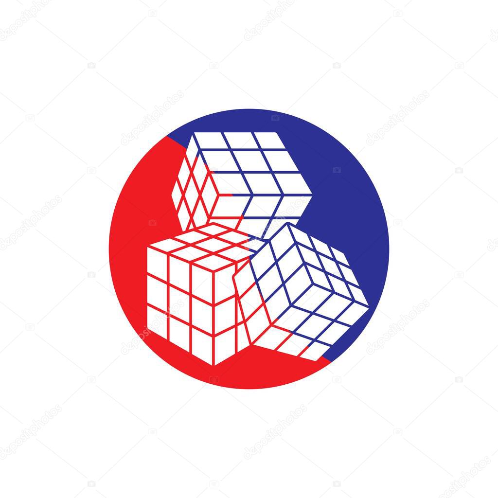 Rubik's cube puzzle vector art and graphics
