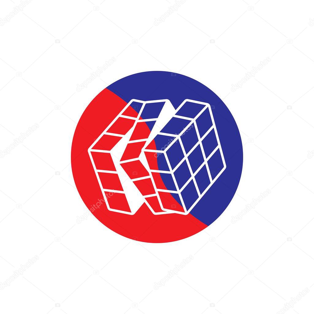 Rubik's cube puzzle vector art and graphics