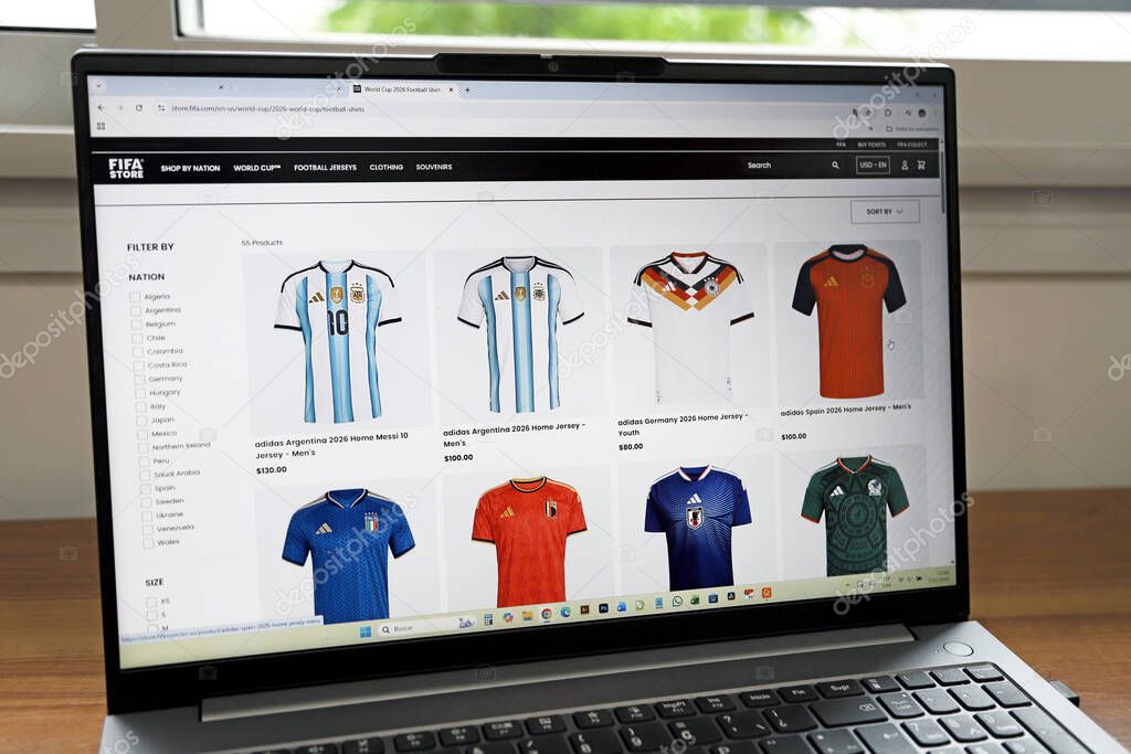 Official website of the 2026 FIFA World Cup with participating team jerseys for sale. Online store for official World Cup merchandise