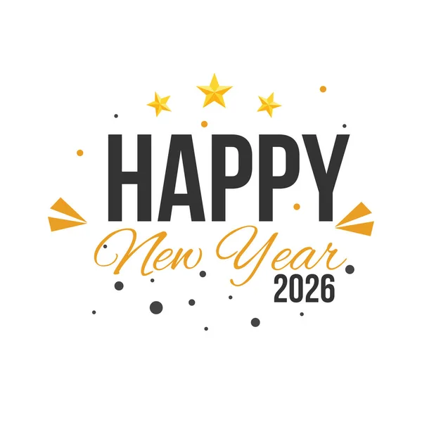 Mutlu yıllar 2026 Element Mektup Vektörü