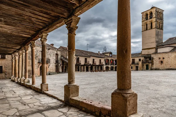 Praça Cidade Medieval Pedraza Província Segóvia Espanha — Fotografia de Stock