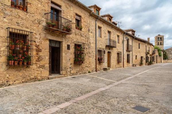 Ruas Medievais Cidade Pedraza Uma Das Mais Belas Espanha Província — Fotografia de Stock
