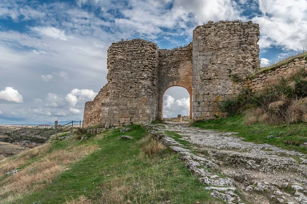 Antiguas Ruinas Muralla Medieval Sepulveda Provincia Segovia España — Foto de Stock