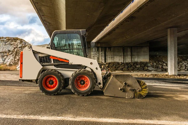 Onderhoud Reparatie Van Het Asfalt Van Een Snelweg Rechtenvrije Stockfoto's