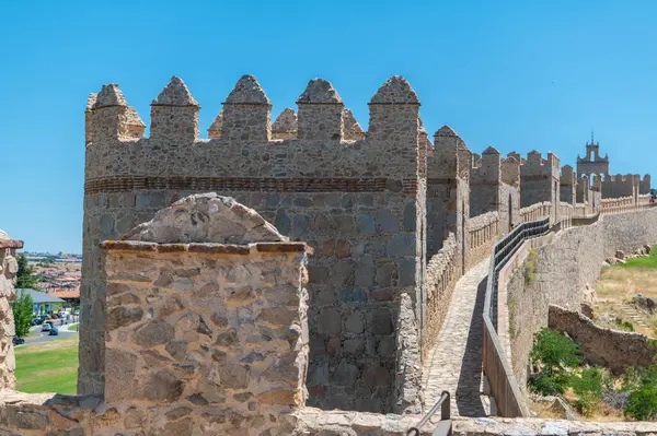 Ávila Castilla León España Las Famosas Murallas Medievales Que Rodean — Foto de Stock