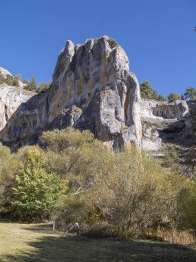 İspanya, Soria 'daki Lobo Nehri Kanyonu Doğal Parkı