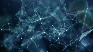 Bağlı Noktalar ve Çizgiler Kusursuz Pleksus Hareketi Ağı.