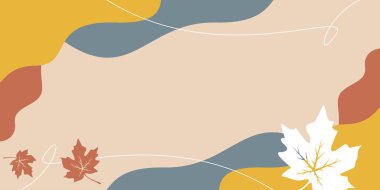 Akçaağaç yapraklı soyut sonbahar arkaplanı, ücretsiz telif alanı tasarımı. Pankartlar, posterler, tebrik kartları için uygun.