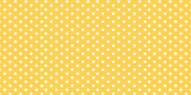 Parlak sarı arkaplanda kusursuz beyaz yıldız deseni