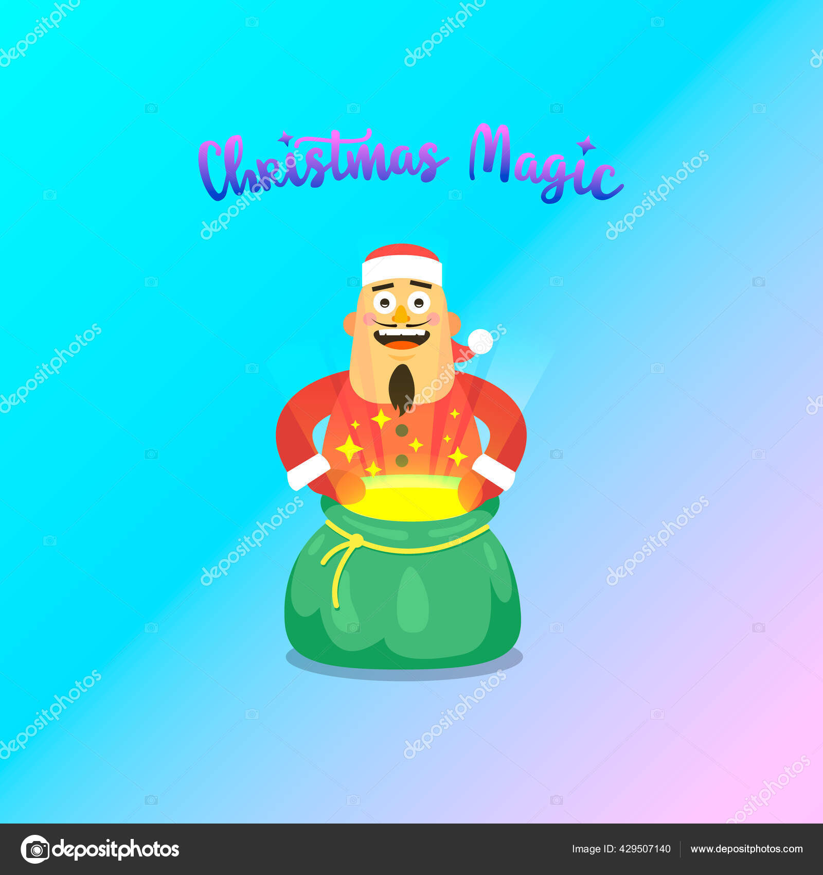カラフルなシンプルなフラットアートベクトルイラストの喜びの男でクリスマスの服で彼の手の中にオープン輝く魔法の袋 ストックベクター C Gorro Nicko Gmail Com カラフルなシンプルなフラットアートベクトルイラストの喜びの男でクリスマスの服で彼の手の中にオープン輝く魔法の袋 ストックベクター C Gorro Nicko Gmail Com
