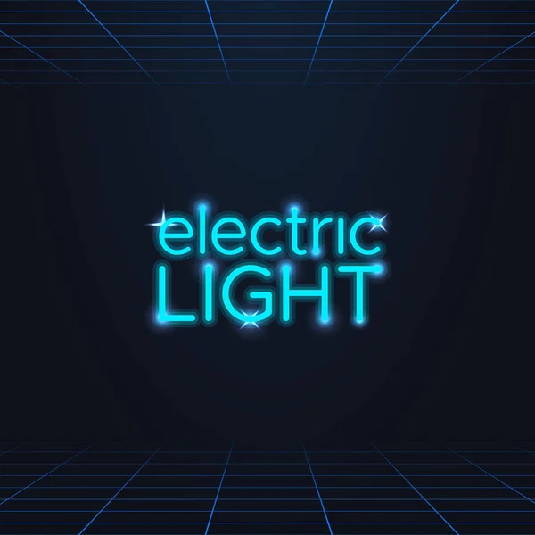 Ledライトのカラフルなシンプルなベクトルイラストテキスト電気ライト — ストックベクタ