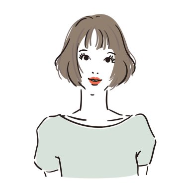 Kıvırcık saçlı, hoş bir kadın vücudu.