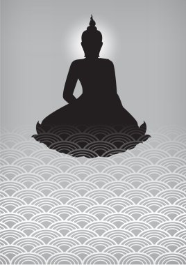 Buda siluet düzen vector Illustrator