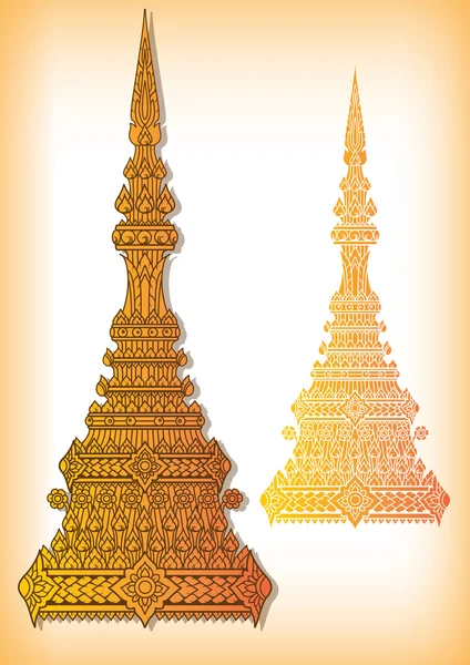 Thaise gouden kroon vector — Stockvector