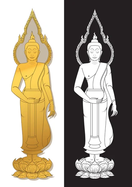 Buddha thai tradition vecteur — Image vectorielle