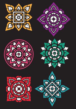 renkli Tay Model arka plan vektör çiçek