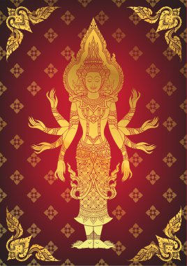 Hindu Tanrı Brahma çizimi