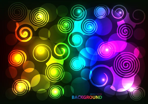 Cercle abstrait coloré moderne high-tech fond lumineux — Image vectorielle
