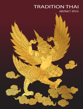 Kral kuş Tay geleneği kapak vektör
