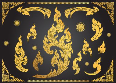 Küme, Tay Sanat öğesi etnik sanat vektör