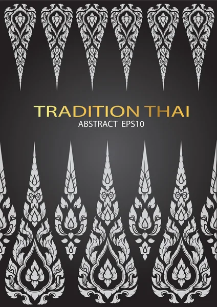 Täcka thailändsk konst bakgrund thailändsk konst mönster vektor — Stock vektor