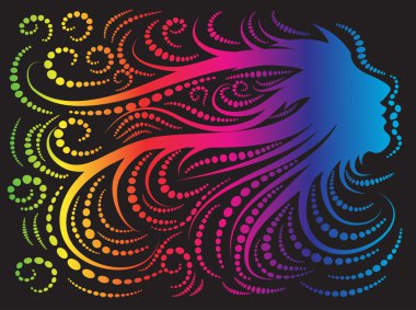 berberler renkli yüz ve saç soyut