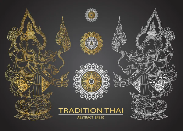 Thai tradición hijo de Shiva — Vector de stock