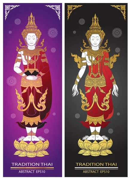 Тайская традиция Будды ювелирные изделия Set — стоковый вектор