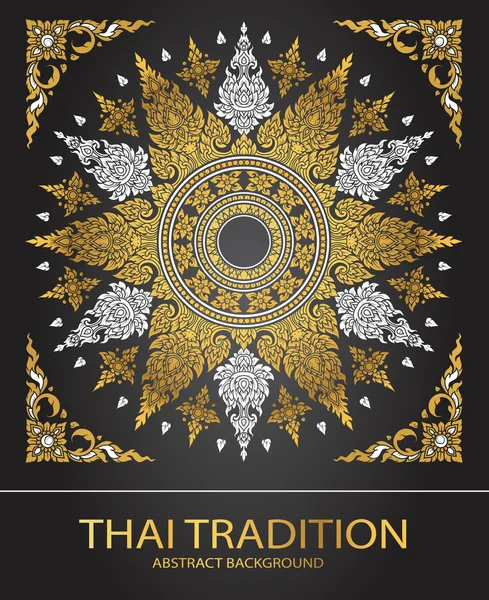 Ligne thai tradition abstraite — Image vectorielle