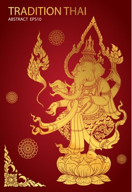 Tay geleneği Buda hindu vektör