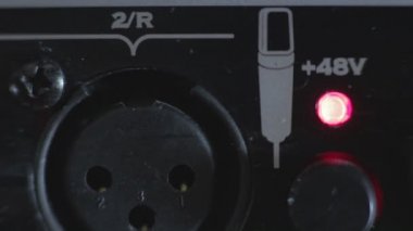 Closeup Xlr mikrofonlar soket, gücüyle dönüm