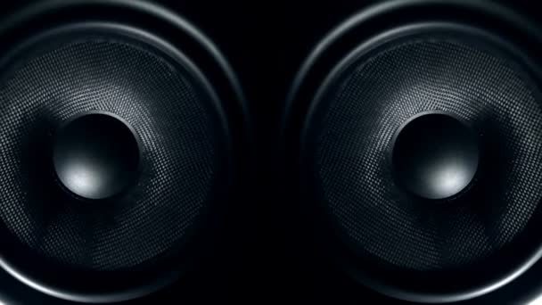 Set audio bulat speaker bergetar dari suara — Stok Video