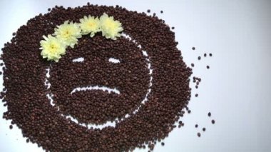 Kız ifade çiçek taç ruh hali