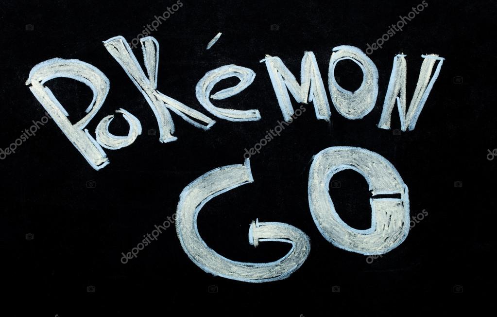 Text Pokemon Go Black Background Stock Editorial Photo C Puhimec