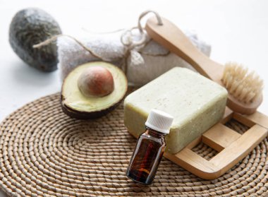 Doğal ve organik vücut bakım ürünleriyle yaşam yakın. Sağlık ve güzellik kavramı.