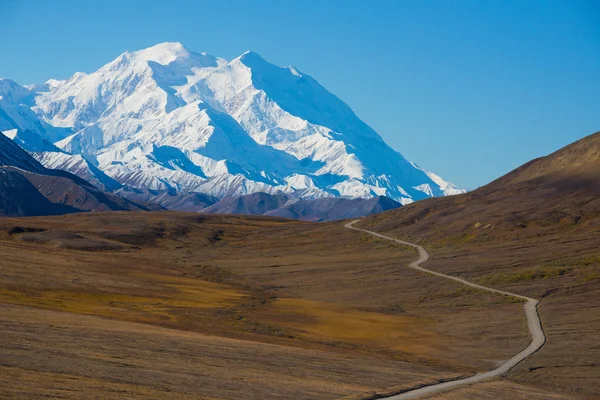 Cima innevata del Monte McKinley, Denali National Park, Alaska, Stati Uniti — Foto Stock