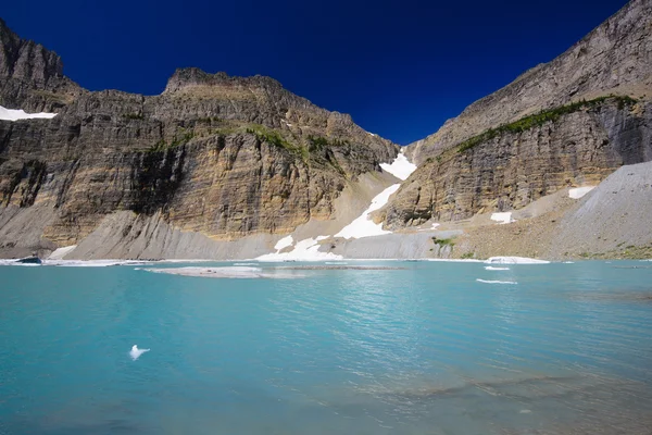 Grinnell ledovec jasné modré oblohy, národní Park Glacier, Montana — Stock fotografie