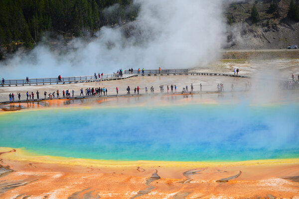 Гранд-Призматическая Весна, Йеллоустонский национальный парк, Вайоминг
