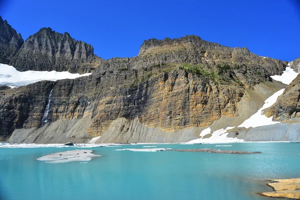 グリンネル氷河澄んだ青い空、グレイシャー国立公園 (モンタナ州) ストック写真