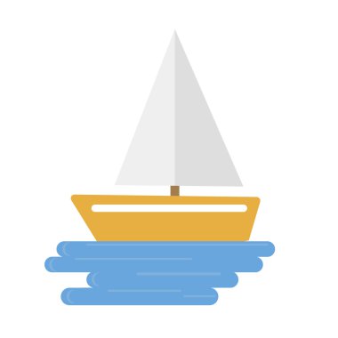 Karikatür gemi vektör illüstrasyon.