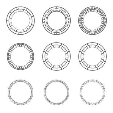 Dekoratif çerçeveleri ve borders vektör ayarla.