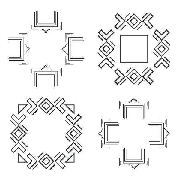 Trendy geometrik şekiller hipster çerçeve koleksiyonu kümesi.
