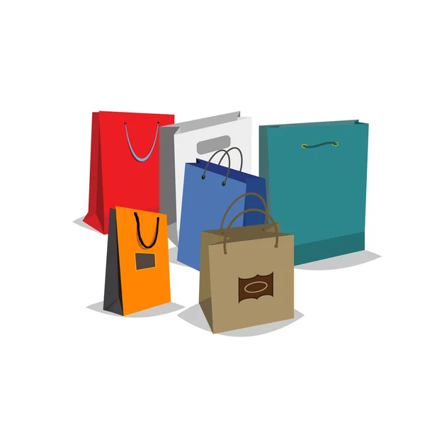 Shopping bags illustrazione vettoriale . — Vettoriale Stock