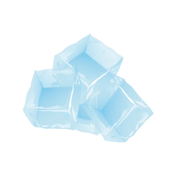 Cubos de hielo vector conjunto sobre fondo blanco . — Archivo Imágenes Vectoriales