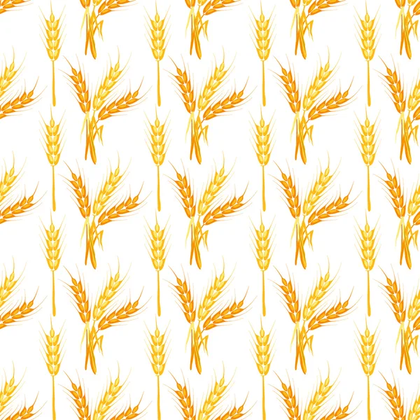Ilustración de vector de patrón de trigo sin costura — Archivo Imágenes Vectoriales