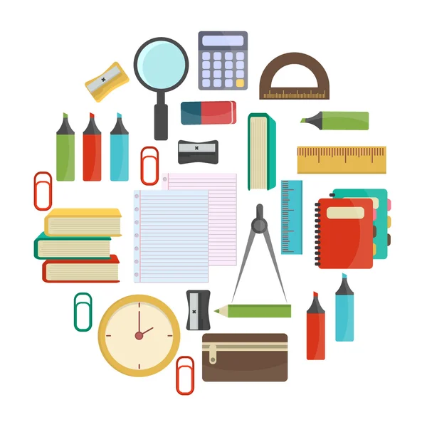 Vectort illustration of education object on back to school background. — Stock Photo, Image